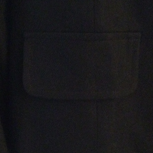 Black wool blazer with zipper front. - Picture 4 of 5